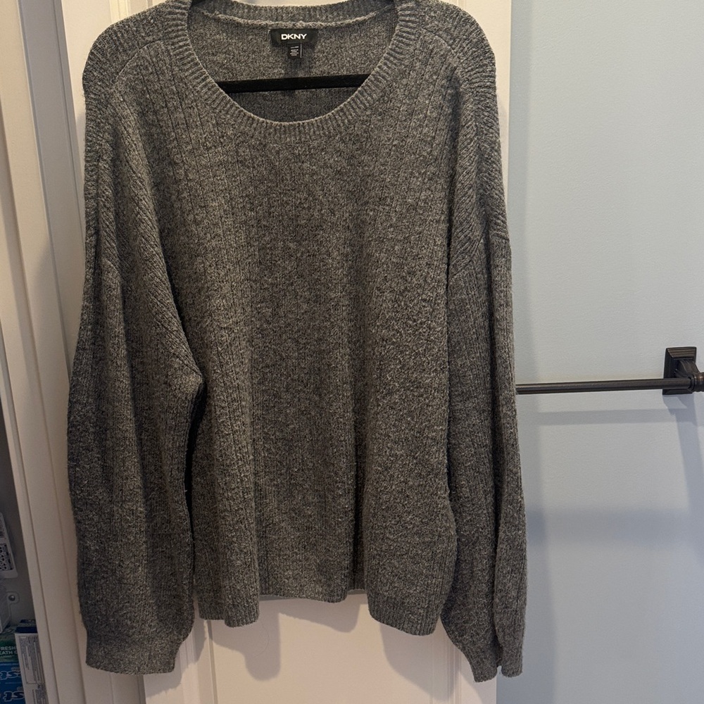 DKNY Charcoal Cashmere blend Pullover size XXL
